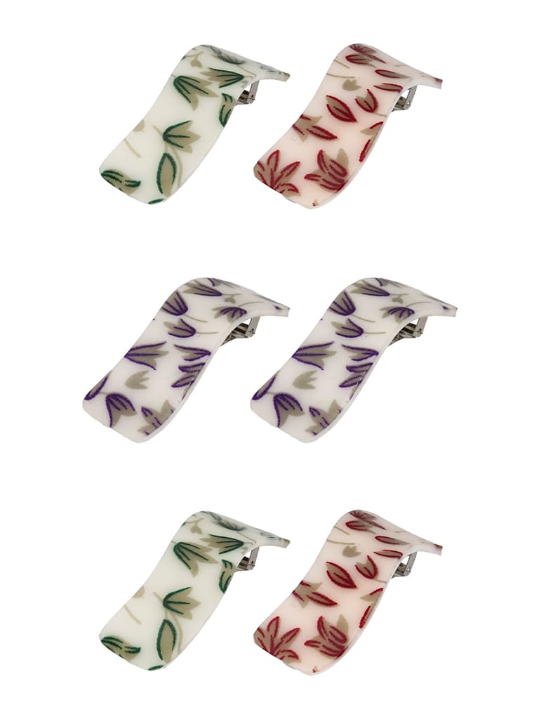 Printed Hair Clip in Assorted color - NIH306