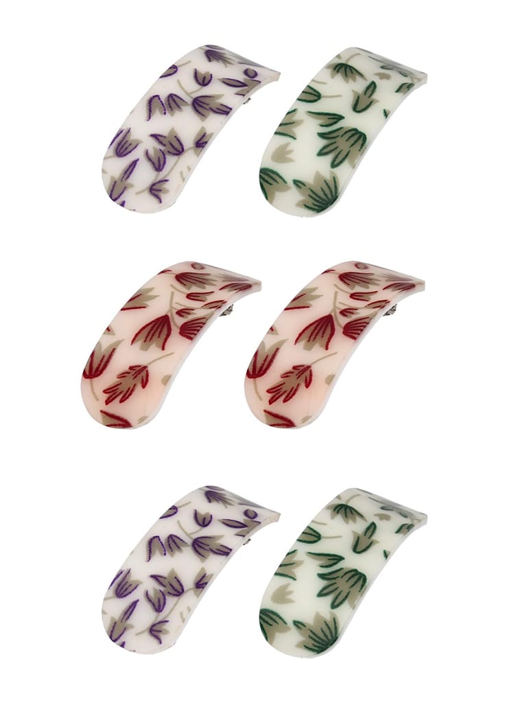 Printed Hair Clip in Assorted color - NIH302