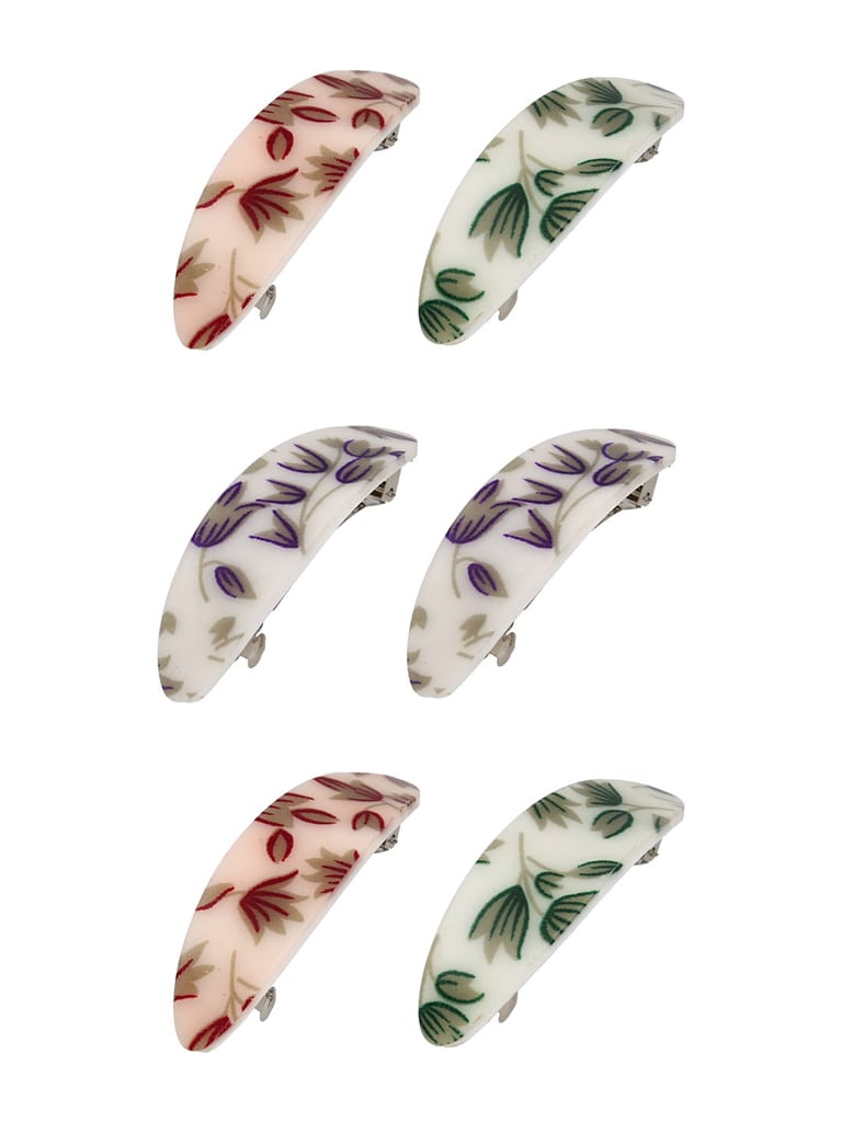 Printed Hair Clip in Assorted color - NIH303