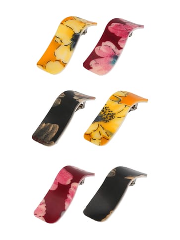 Printed Hair Clip in Assorted color - NIH206
