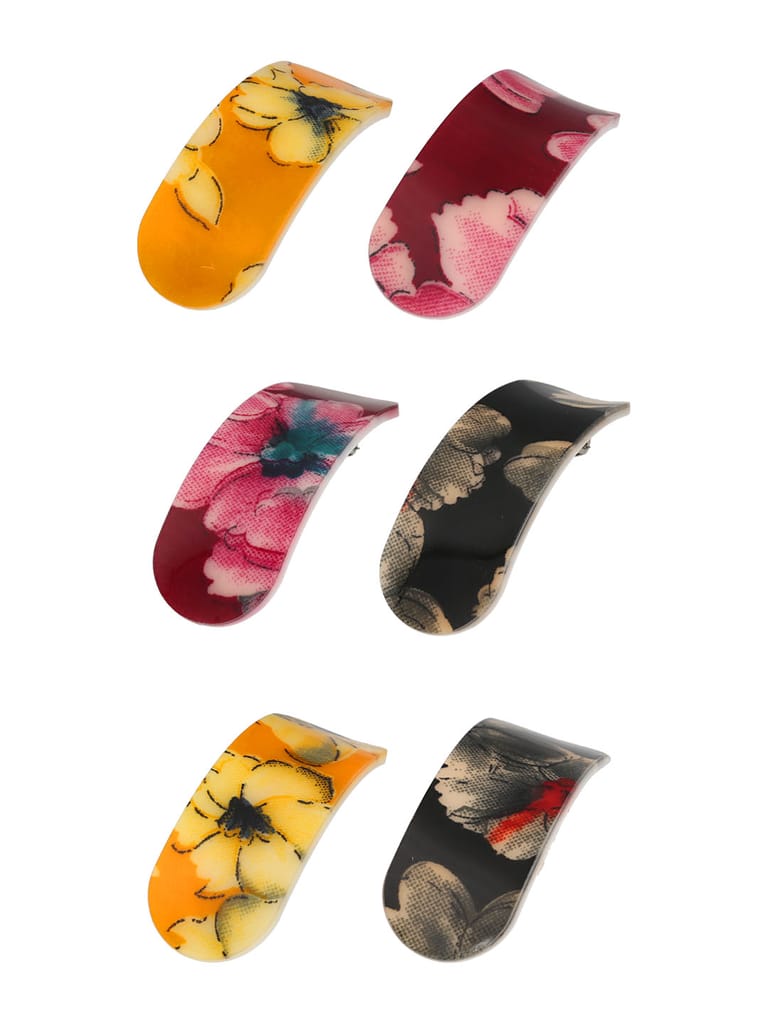 Printed Hair Clip in Assorted color - NIH202