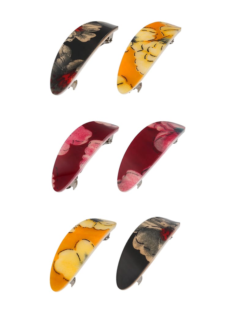 Printed Hair Clip in Assorted color - NIH203