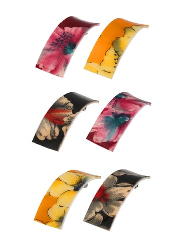 Printed Hair Clip in Assorted color - NIH201