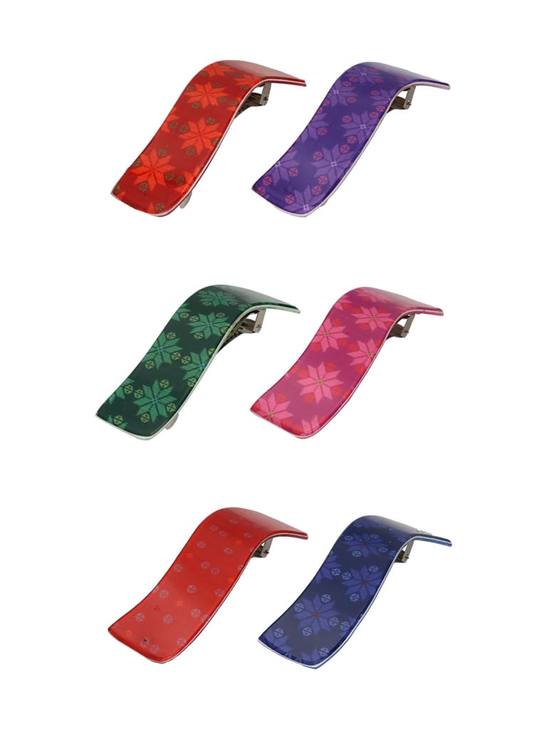 Printed Hair Clip in Assorted color - KIN64C