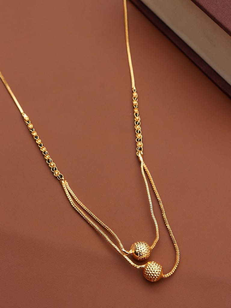Traditional Single Line Mangalsutra in Gold finish - M390