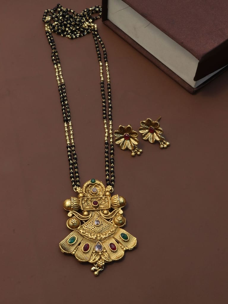 Traditional Double Line Mangalsutra in Gold finish - M514