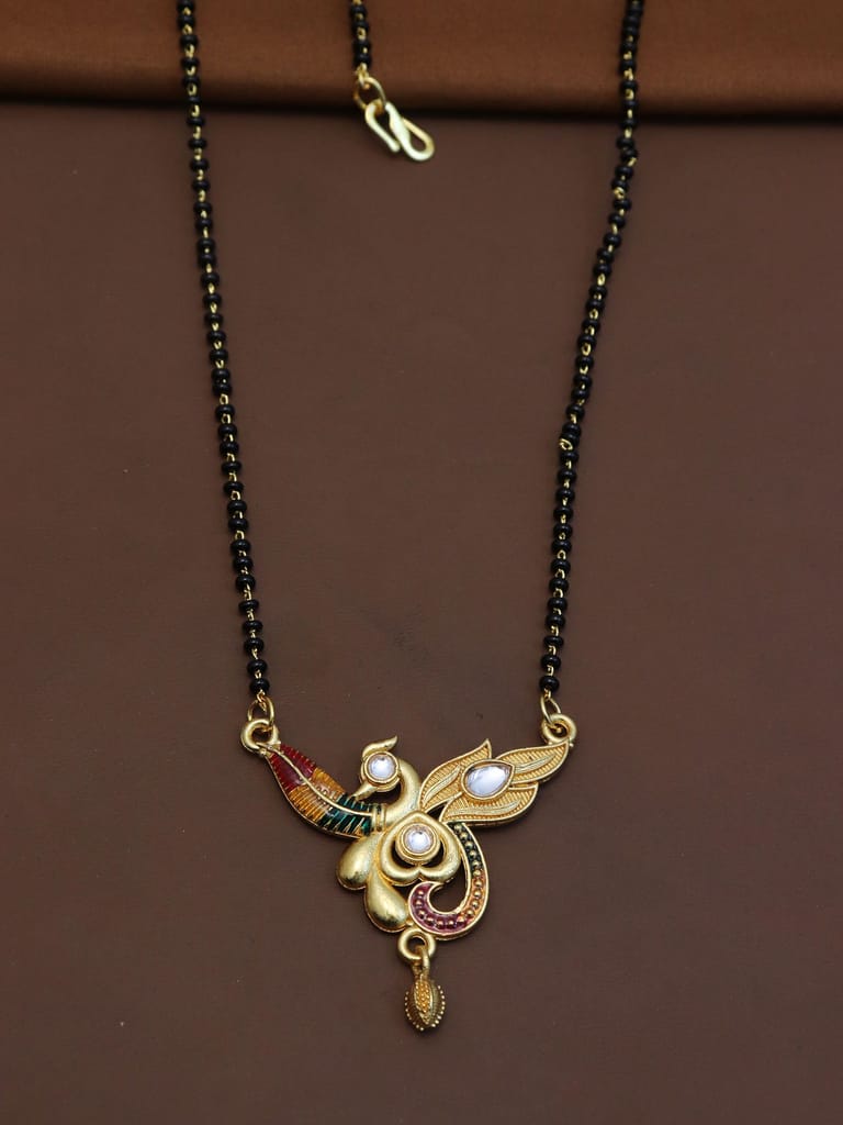 Traditional Single Line Mangalsutra in Gold finish - M533