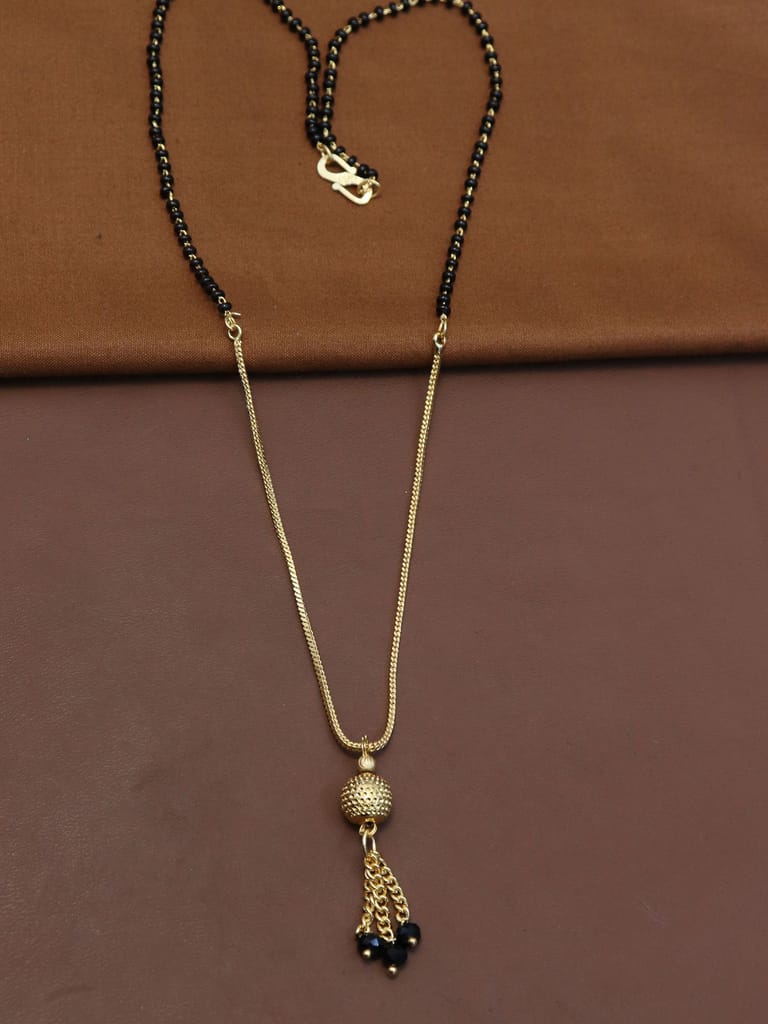 Traditional Single Line Mangalsutra in Gold finish - M635