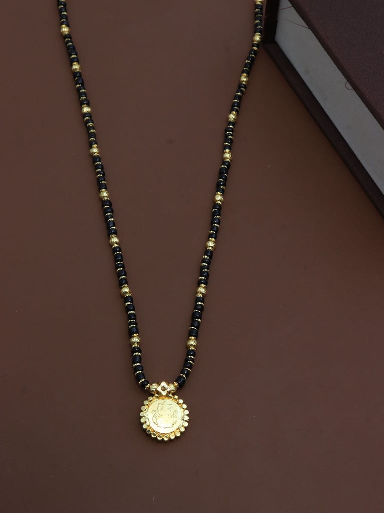 Traditional Single Line Mangalsutra in Gold finish - M665