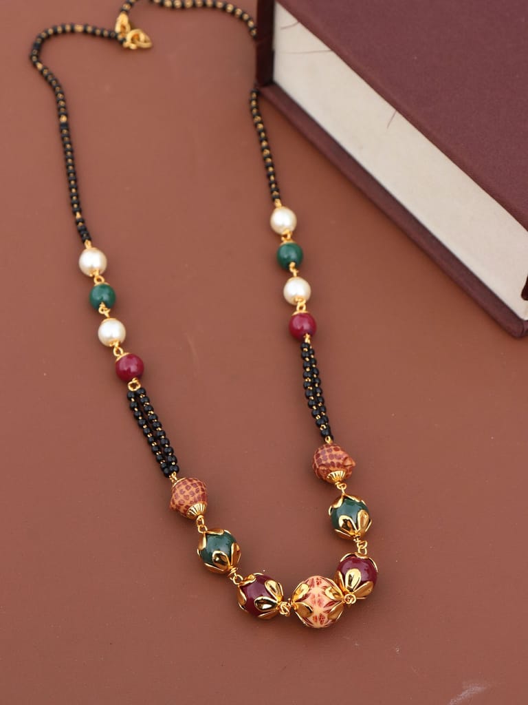Traditional Single Line Mangalsutra in Gold finish - M675