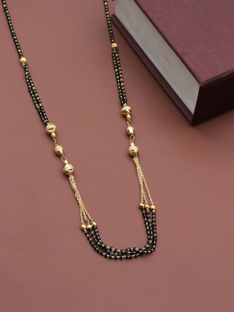 Traditional Double Line Mangalsutra in Gold finish - M685