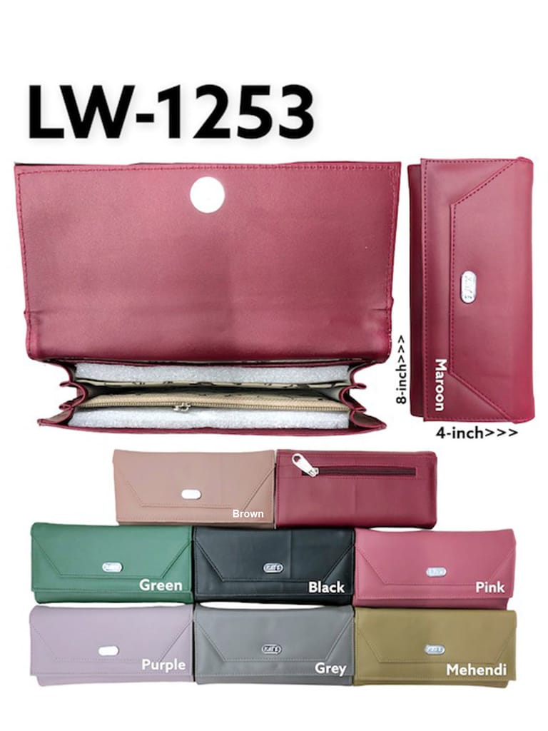 Ladies Wallet in Assorted color - LW-1253