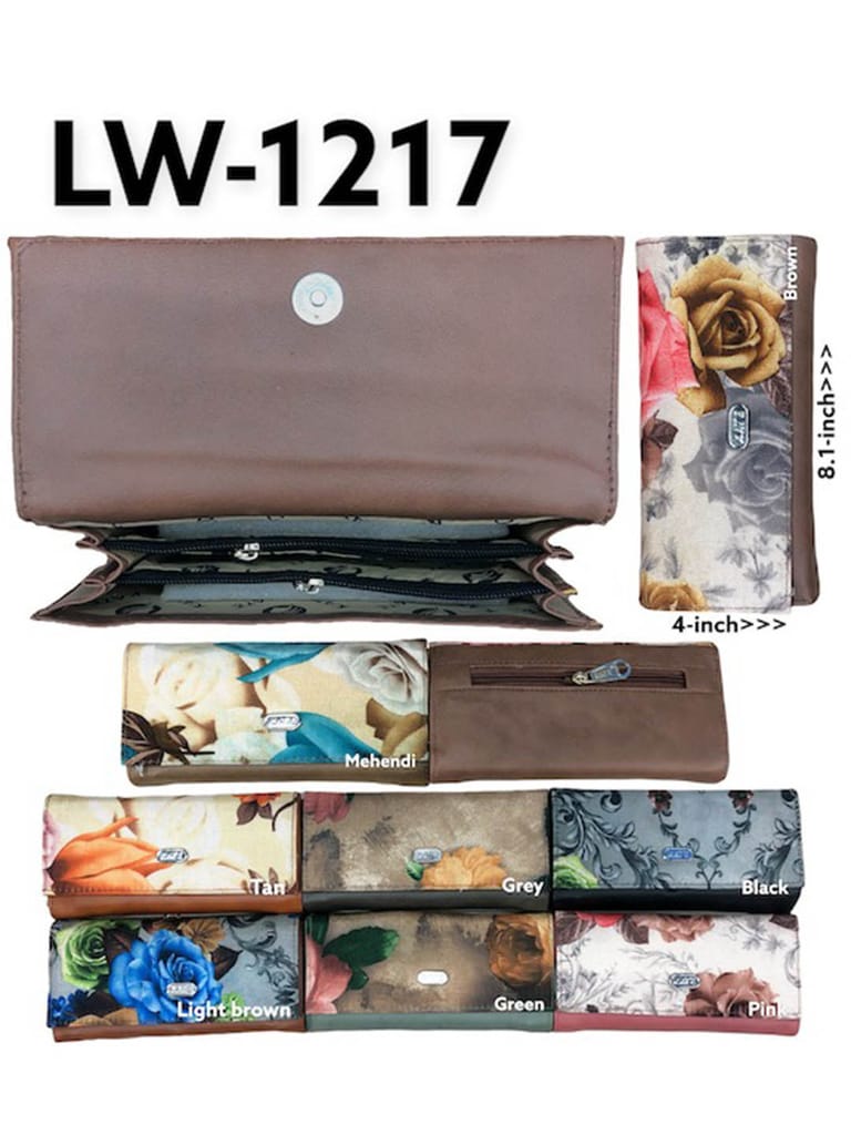 Ladies Wallet in Assorted color - LW-1217