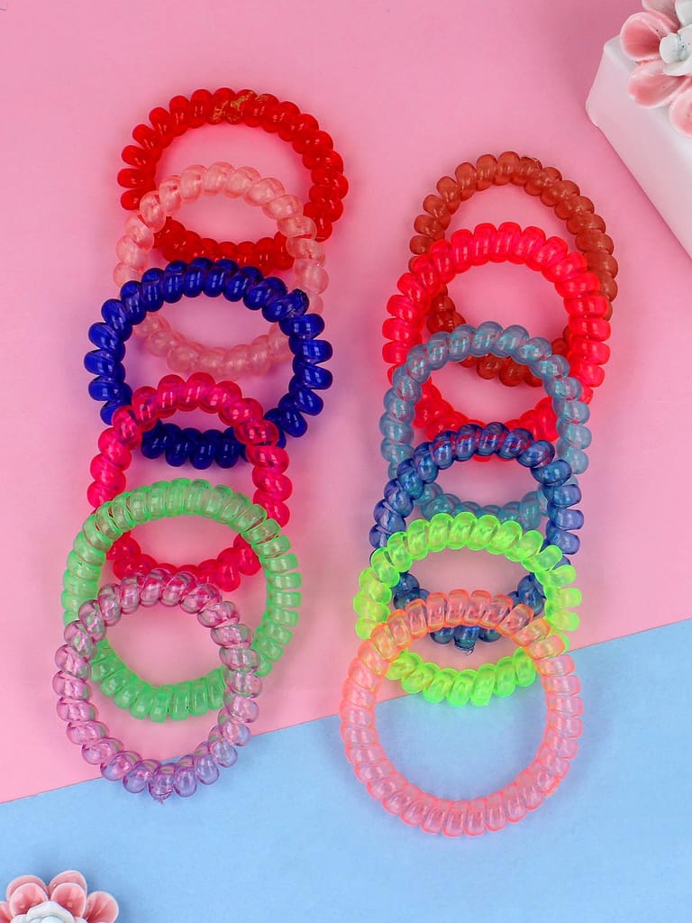 Telephone Wire Style Spiral Rubber Bands - CNB42800