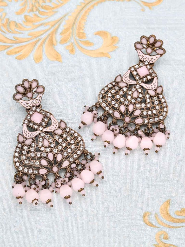 Traditional Long Earrings in Mehendi finish - CNB8111