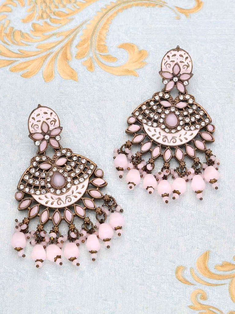 Traditional Long Earrings in Mehendi finish - CNB8135