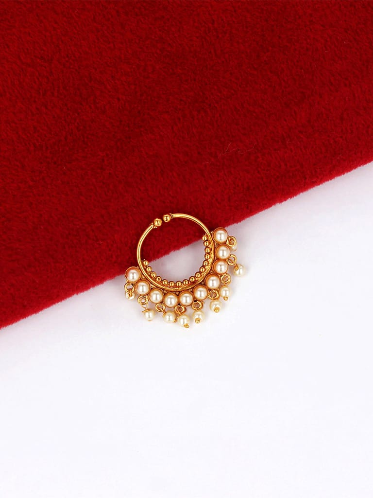 Antique Nose Ring in Gold finish - CNB2256