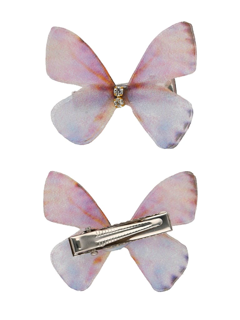 Fancy Hair Clip in Rhodium finish - CNB31575