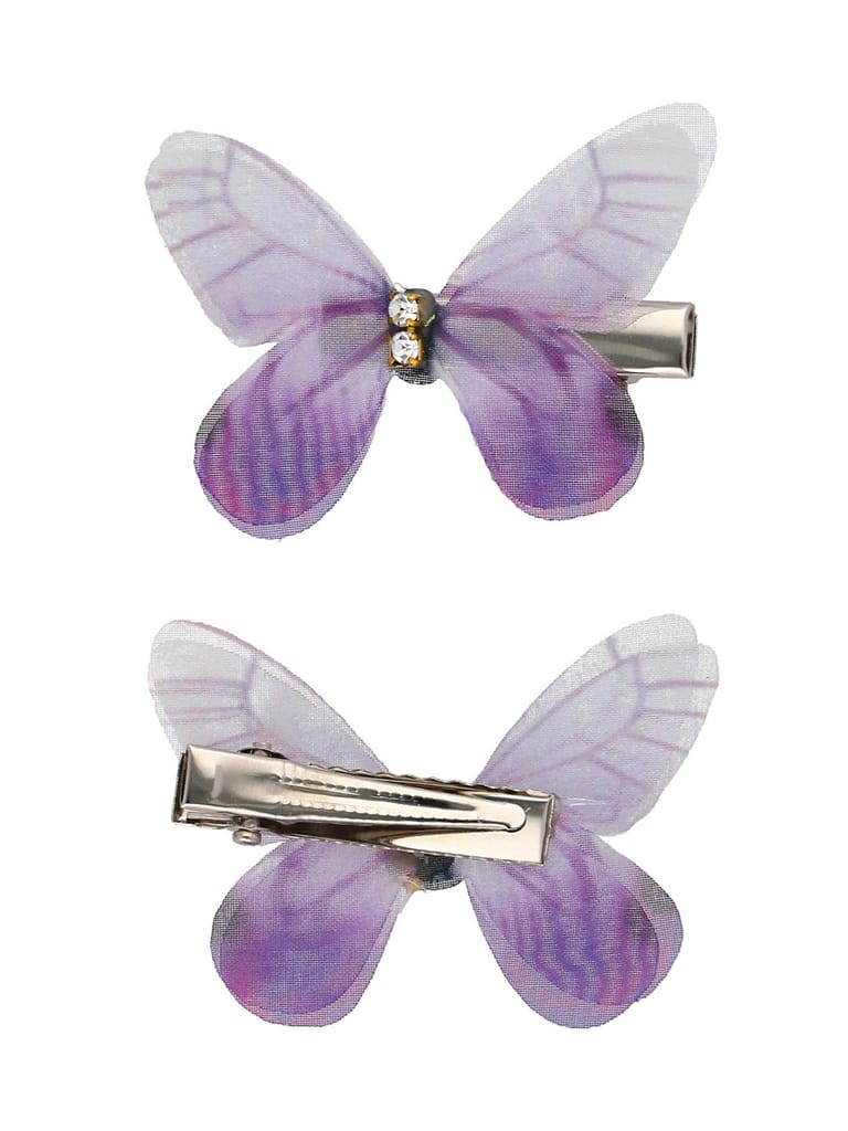 Fancy Hair Clip in Rhodium finish - CNB31571