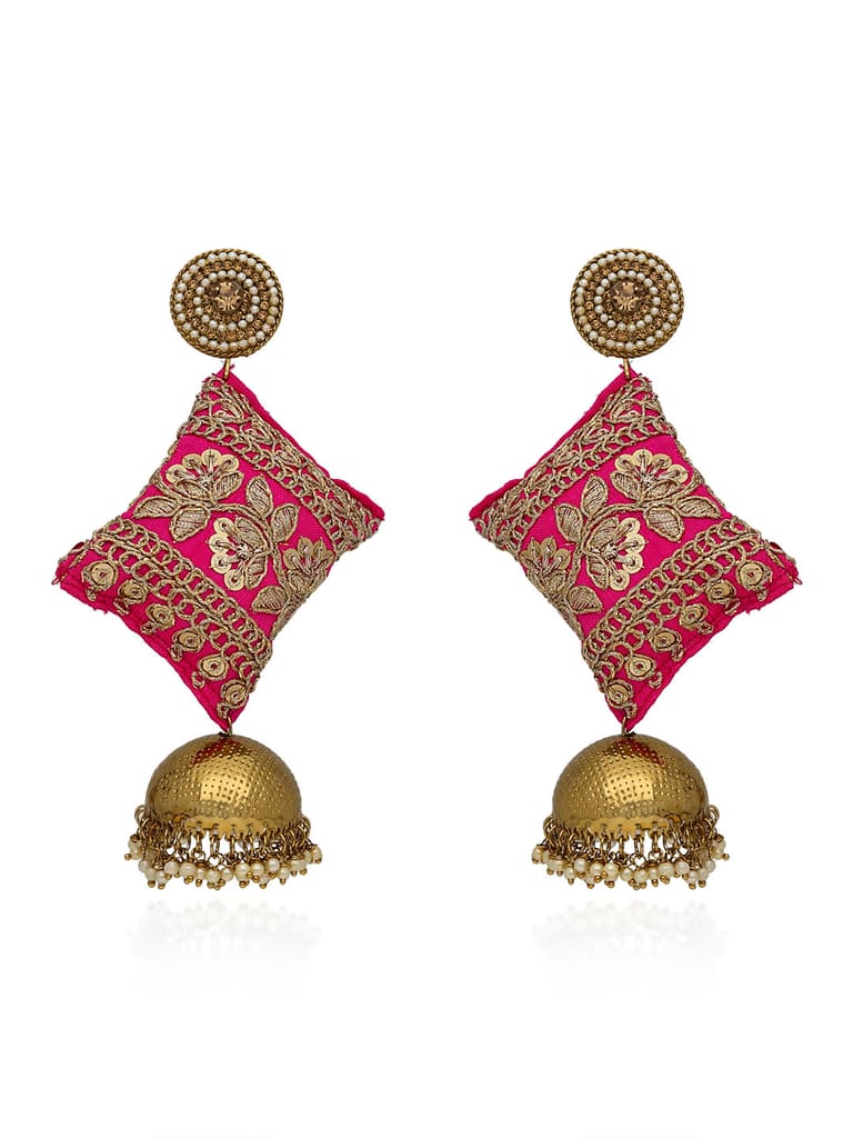 Traditional Long Earrings in Mehendi finish - CNB739
