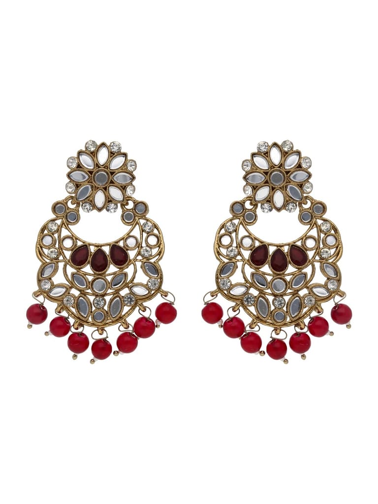 Antique Dangler Earrings in Mehendi finish - CNB21843