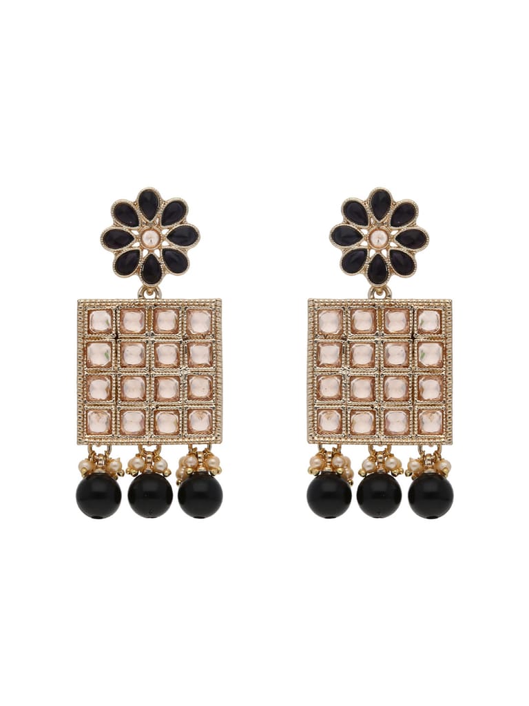 Traditional Dangler Earrings in Rose Gold finish - CNB21794