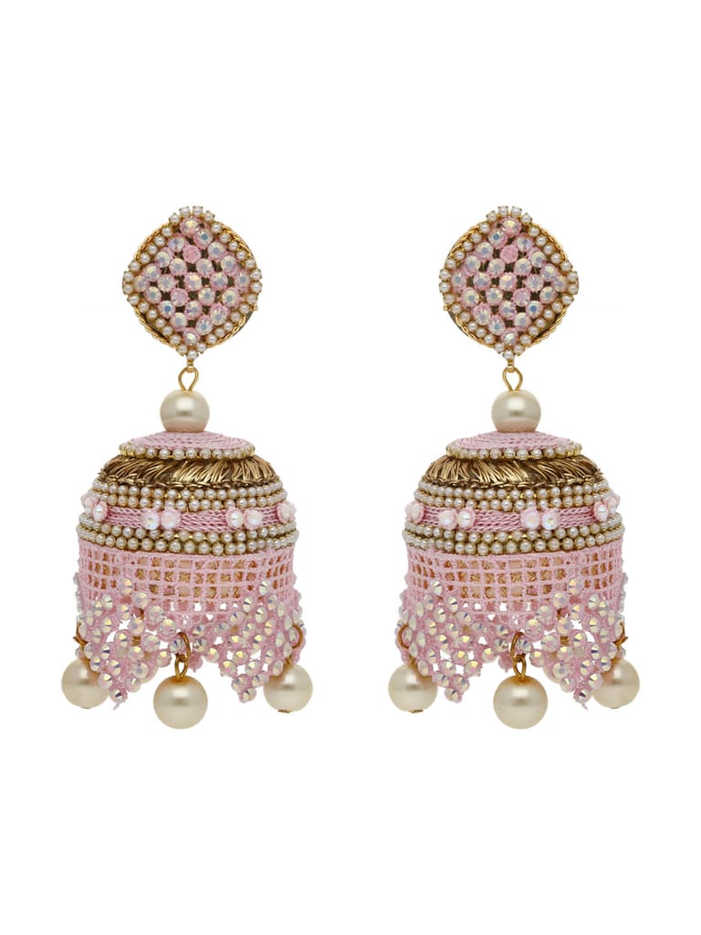 Traditional Jhumka Earrings in Gold finish - CNB21755