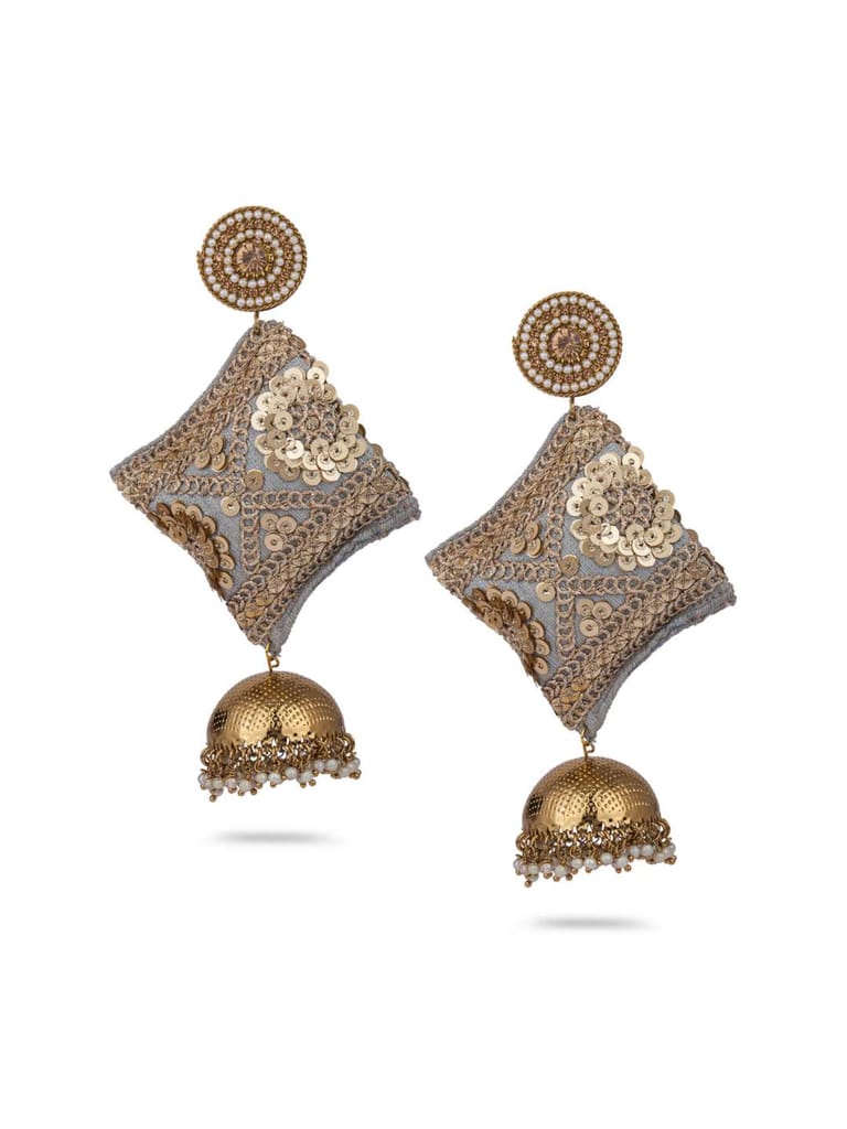 Traditional Jhumka Earrings in Gold finish - CNB741