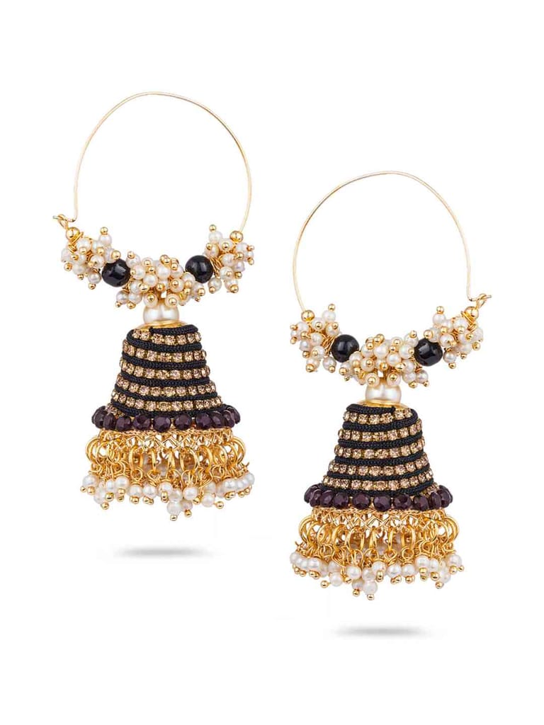 Traditional Jhumka Earrings in Gold finish - CNB675