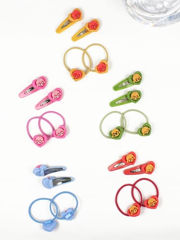 Tik Tak Hair Pin with Rubber Band in Assorted color - CNB43032