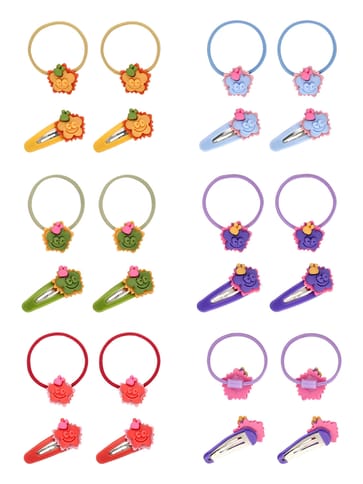 Tik Tak Hair Pin with Rubber Band in Assorted color - CNB43031
