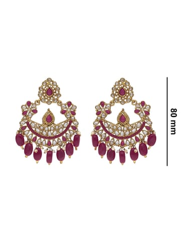 Reverse AD Tikka Earring Set in Mehendi finish - NRJ246