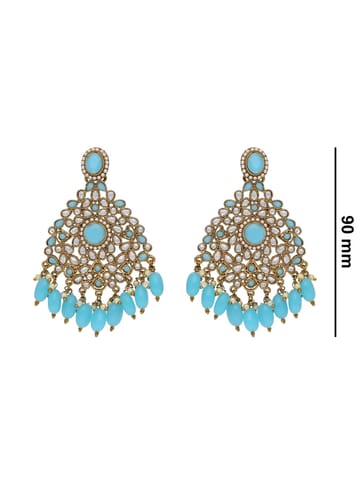 Reverse AD Tikka Earring Set in Mehendi finish - NRJ224