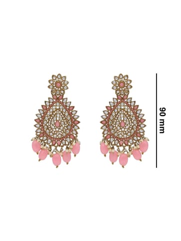 Reverse AD Tikka Earring Set in Mehendi finish - NRJ230