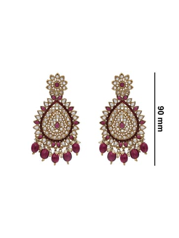 Reverse AD Tikka Earring Set in Mehendi finish - NRJ236