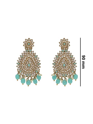 Reverse AD Tikka Earring Set in Mehendi finish - NRJ239
