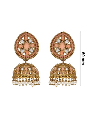Reverse AD Tikka Earring Set in Mehendi finish - NRJ292