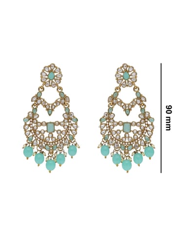 Reverse AD Tikka Earring Set in Mehendi finish - NRJ265