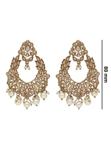 Reverse AD Tikka Earring Set in Mehendi finish - NRJ273