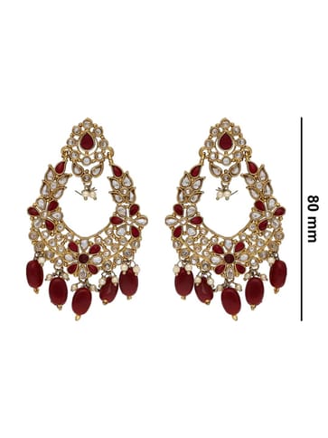 Reverse AD Tikka Earring Set in Mehendi finish - NRJ277