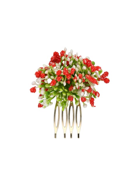 Fancy Floral Comb in Gold finish - CNB34781