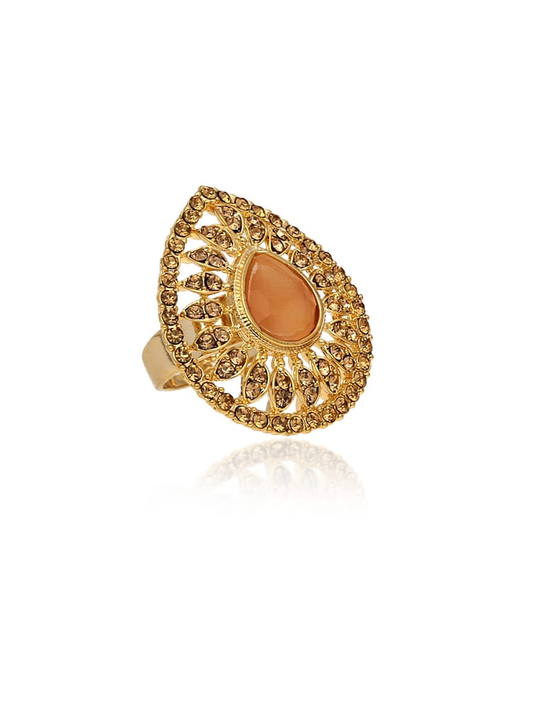 Traditional Finger Ring in Gold finish - CNB30081