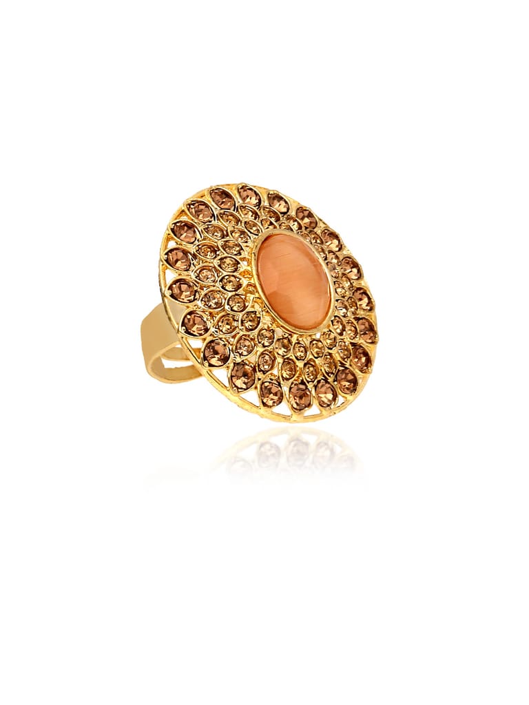 Traditional Finger Ring in Gold finish - CNB30093