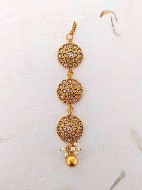Antique Maang Tikka in Gold finish - CNB1069