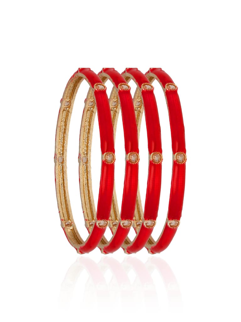 Meenakari Bangles in Gold finish - CNB30288
