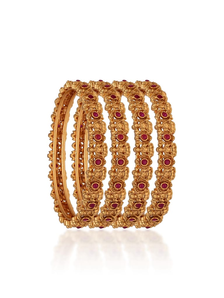 Reverse AD Bangles in Gold finish - CNB36077