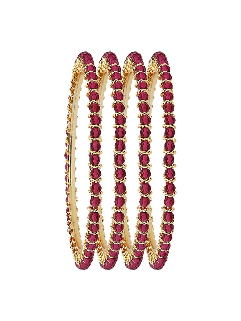 Crystal Bangles in Gold finish - CNB3152-2.10
