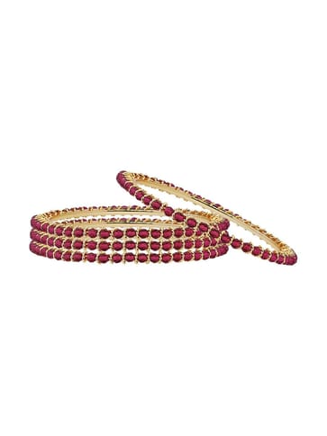 Crystal Bangles in Gold finish - CNB3152-2.10