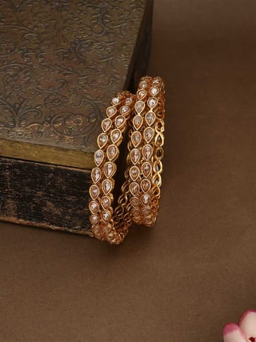 Reverse AD Bangles in Oxidised Gold finish - CNB2460-2.4