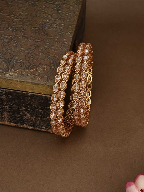 Reverse AD Bangles in Oxidised Gold finish - CNB2461-2.6